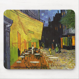 Tapis De Souris Terrasse de café la nuit Van Gogh
