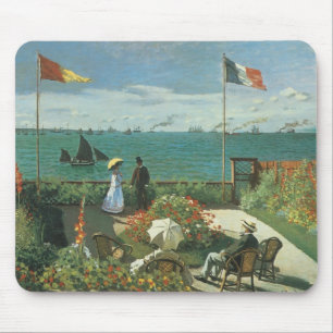Tapis De Souris Terrasse en bord de mer à Claude Monet
