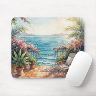 Tapis De Souris Terrasse océanique avec vue paisible