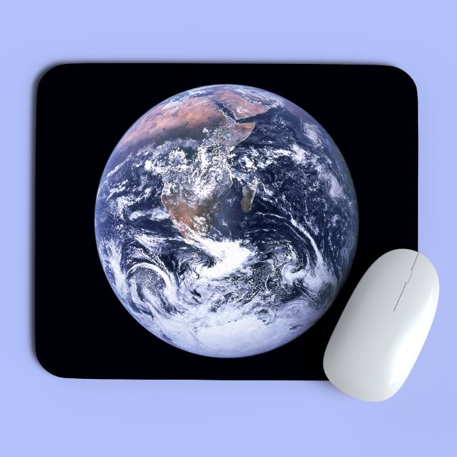 Tapis De Souris Terre Blue Marble sur fond noir (Créateur téléchargé)