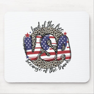 Tapis De Souris Terre De La Liberté À Cause Du Brave 4 Juillet Leo