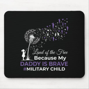 Tapis De Souris Terre de l'enfant militaire parce que papa est cou