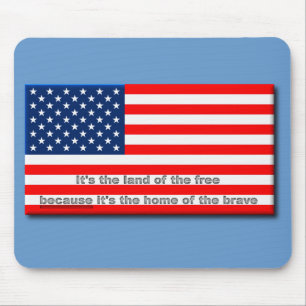 Tapis De Souris Terre des Libres, Maison des Braves Mousepad