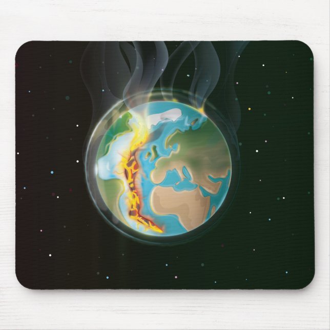 Tapis De Souris Terre en feu (Devant)
