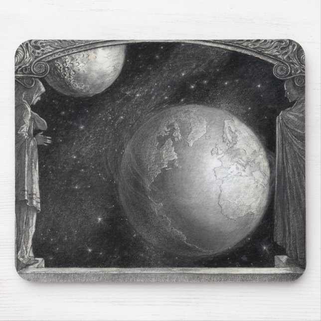 Tapis De Souris "Terre, Lune et Voie Lactée" (Devant)