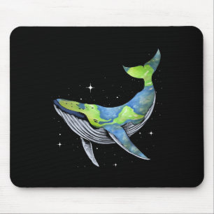 Tapis De Souris Terre Mer Planète Orcas Baleine Sauver la planète