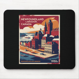 Tapis De Souris Terre-Neuve-Et-Labrador Canada Années 1950 Tra Vin