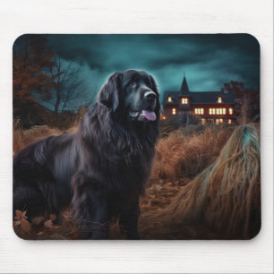 Tapis De Souris Terre-Neuve Halloween Épouvantable