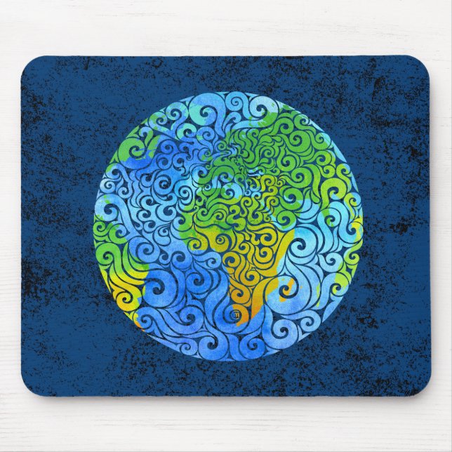 Tapis De Souris Terre tourbillonnant (Devant)