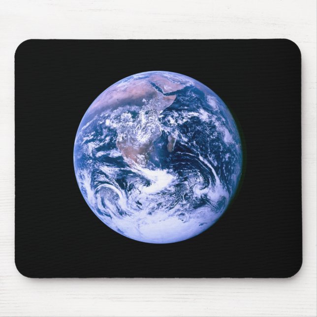 Tapis De Souris Terre Vue De L'Espace "Marbre Bleu" (Devant)