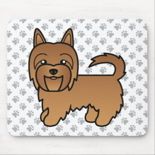 Tapis De Souris Terrier Australien Rouge Chien de Dessin Animé Mig