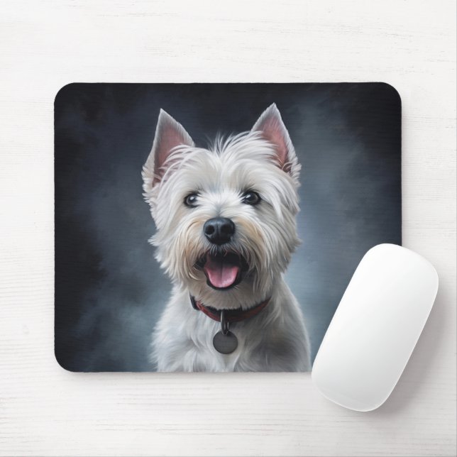 Tapis De Souris Terrier blanc de West Highland (Avec souris)