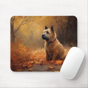 Tapis De Souris Terrier de la baie de Chesapeake en Feuilles d'Aut