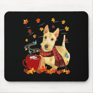 Tapis De Souris Terrier écossais roux - Automne - Chocolat - Chaud