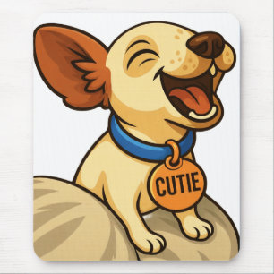 Tapis De Souris Térrier jouet fox mignon bâillant