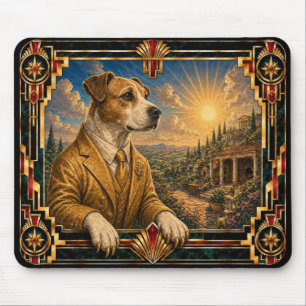 Tapis De Souris Terrier Russell, Chien Art Déco