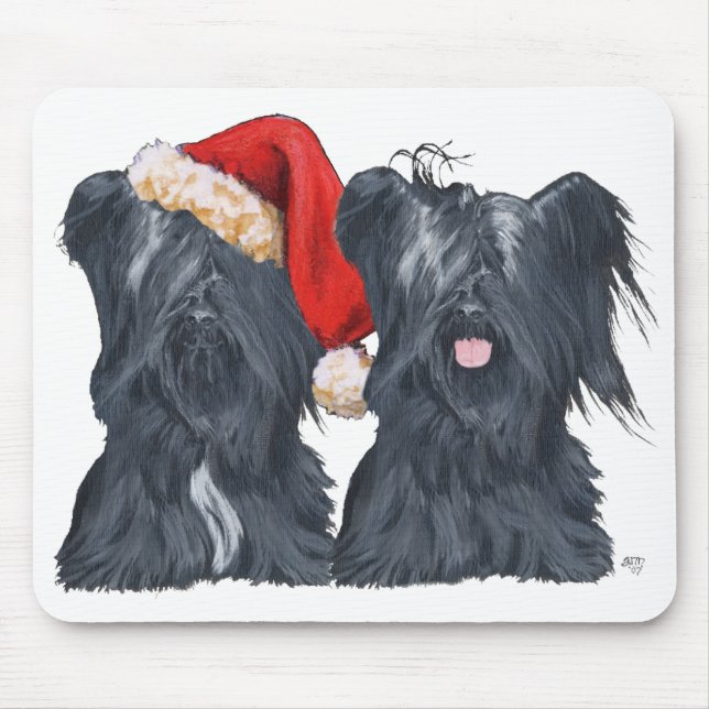 Tapis De Souris Térrier Skye Père Noël (Devant)