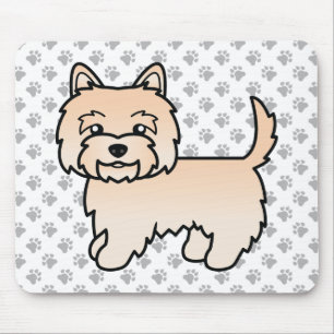Tapis De Souris Tervueren Cairn Terrier Chiot Mignon Dessin Animé