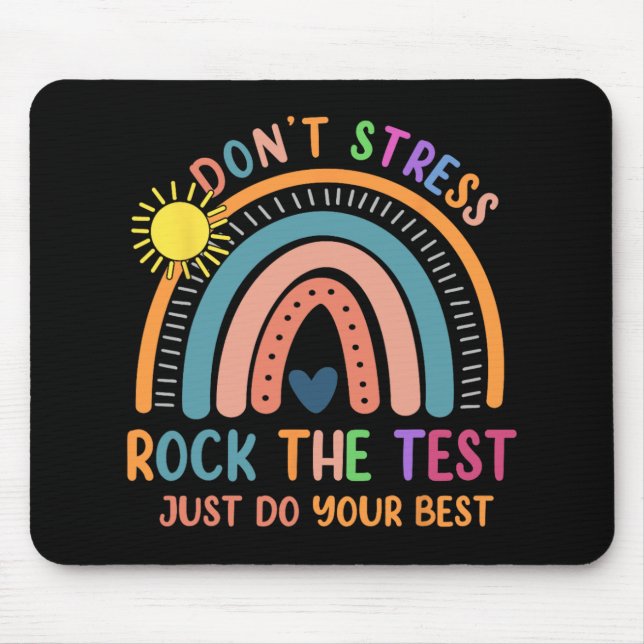 Tapis De Souris Test Day Rock Le Test Rainbow Cadeaux Professeur S (Devant)