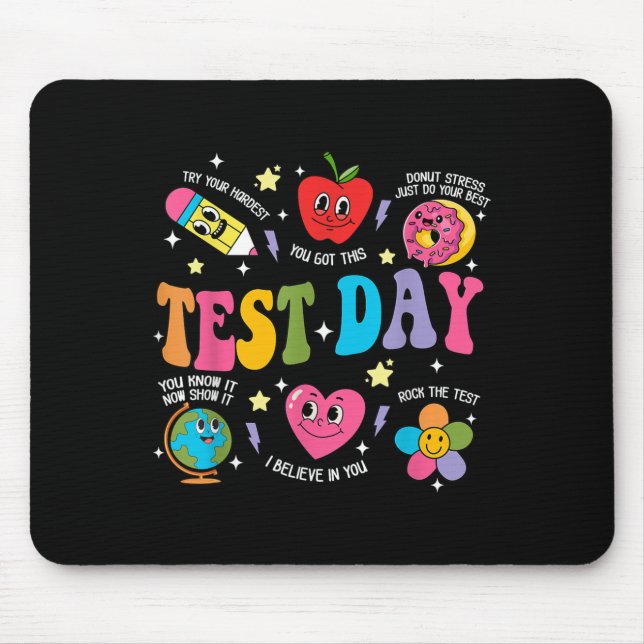 Tapis De Souris Test Day Rock The Test Testing Day Motivational Te (Devant)