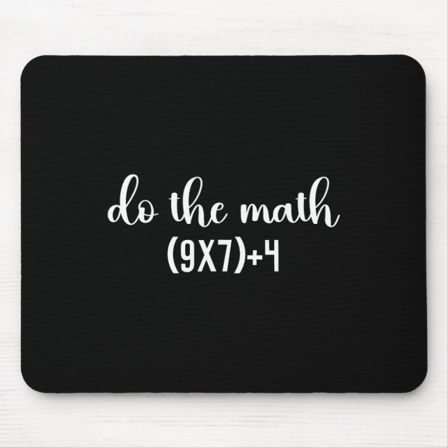 Tapis De Souris Test de maths drôle faites le professeur de maths, (Devant)