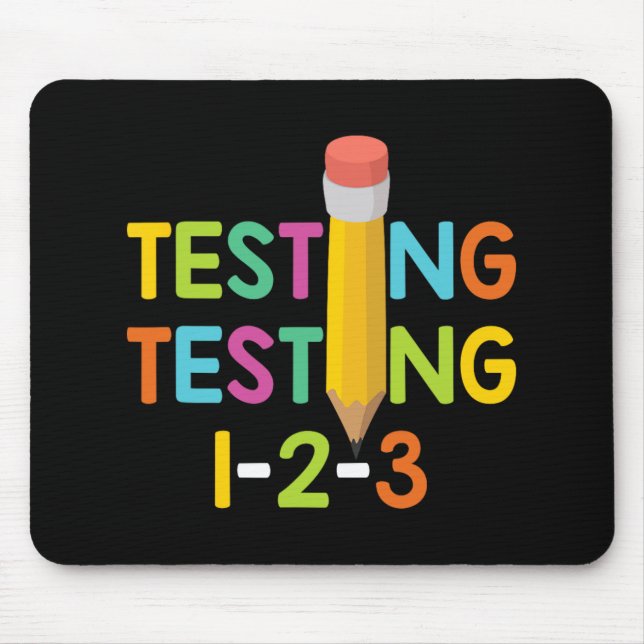 Tapis De Souris Test d'examen d'enseignant de jour 1-2-3 (Devant)