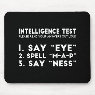 Tapis De Souris Test Eye Map Ness Funny Joke Fête des pères