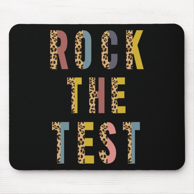 Tapis De Souris Test Retro Motivational Testing Day Enseignant St (Devant)