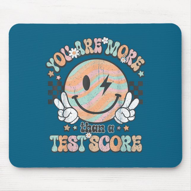Tapis De Souris Testing Teacher Groovy Smile You Are More Than A T (Devant)