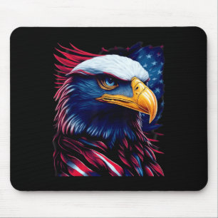 Tapis De Souris Tête d'aigle patriotique - Fête de l'indépendance 