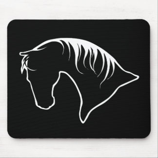 Tapis De Souris Tête de cheval Siloquette MOUSEPAD