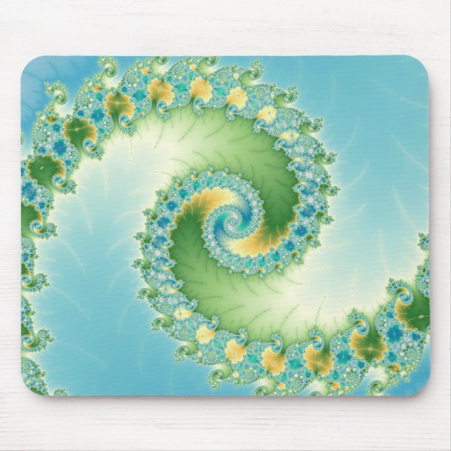 Tapis De Souris Tête de fidèle - Art fractal (Devant)
