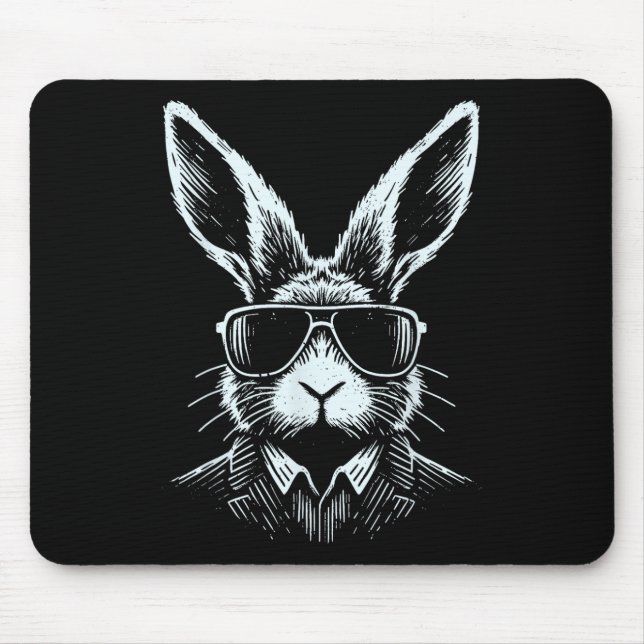 Tapis De Souris Tête De Lapin Avec Sungels Pour Garçons Hommes Enf (Devant)