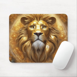 Tapis De Souris Tête de lion doré superbe