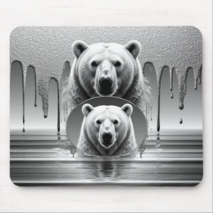 Tapis De Souris Tête de majestueux ours polaire Faune arctique 🐻‍