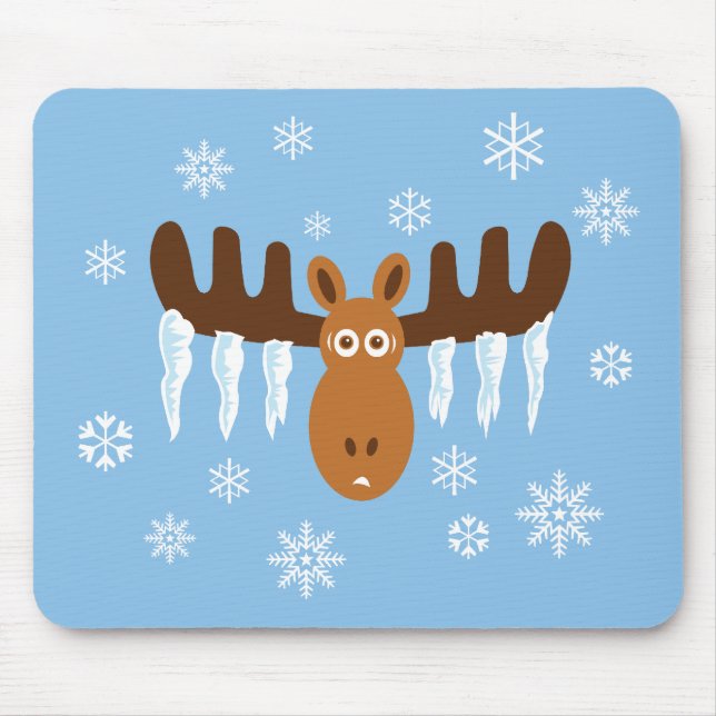 Tapis De Souris Tête d'élan_Renforts de glace (Devant)