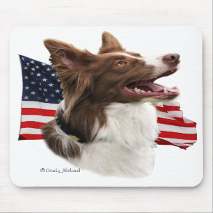 Tapis De Souris Tête rouge de border collie avec le mousepad de