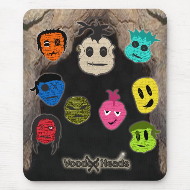 Tapis De Souris Têtes vaudou ~ Grotte (Devant)