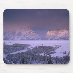 Tapis De Souris Teton Range from Snake River Overlook, Grand