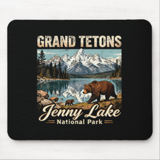 Tapis De Souris Tétons Grands Arqués Jenny Lake Parc National Ours