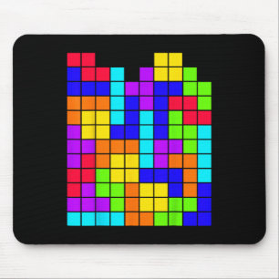 Tapis De Souris Tetrominoes Bloc Puzzle Vidéo Jeu Math Enseignant