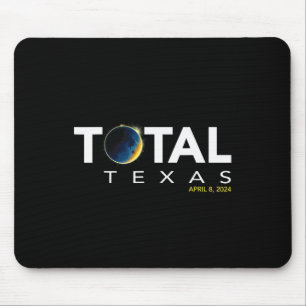 Tapis De Souris Texas 8 avril total Éclipse solaire 2024