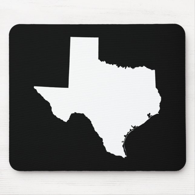 Tapis De Souris Texas en blanc et noir (Devant)