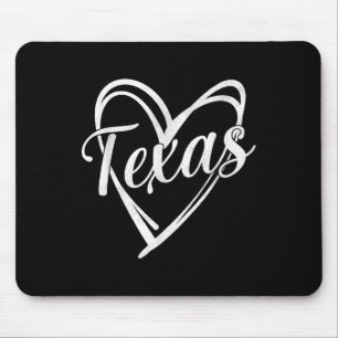 Tapis De Souris Texas Heart Name Design Retro Style Graphisme Homm