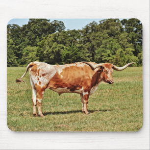 Tapis De Souris Texas Longhorn Cow Art Pad