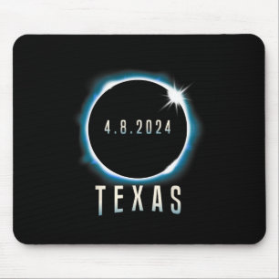 Tapis De Souris Texas Total Solar Eclipse 2024 Bleu Avril 8 Hommes
