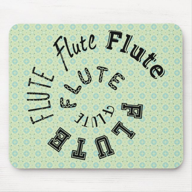 Tapis De Souris Texte de la spirale de flute (Devant)