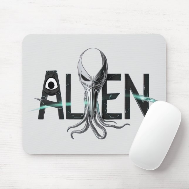 Tapis De Souris Texte de l'Alien d'espace (Avec souris)
