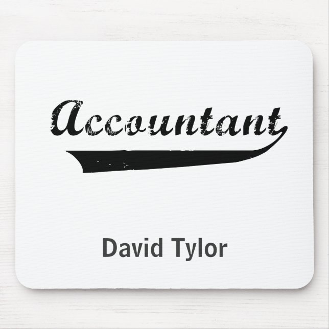 Tapis De Souris Texte du Accountant Sports Style (Devant)