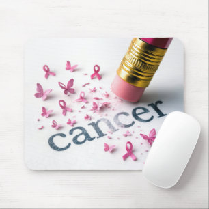 Tapis De Souris Texte du Crayon Effacer le cancer